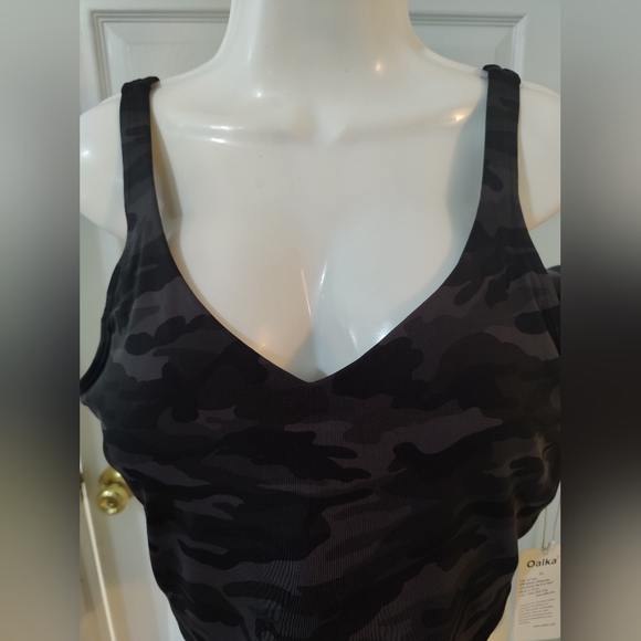 oalka | Tops | Oalka Sports Bra Womens Longline Padded Crop Tank Yoga Bras Workout Fitness Top